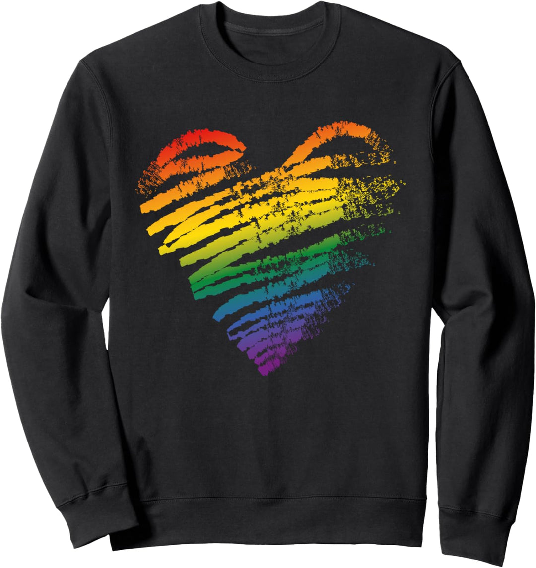 LGBT Gay Pride Herzflaggen Monatsgeschenk Sweatshirt