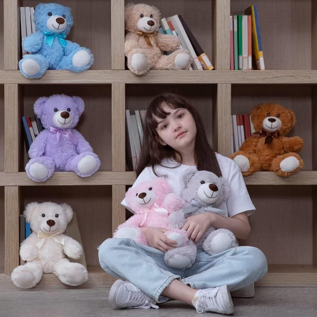 MorisMos 3 Packungen Teddybär Stofftiere Plüsch niedliches Plüschtier in 3 Teddybären 3 Stück kleine