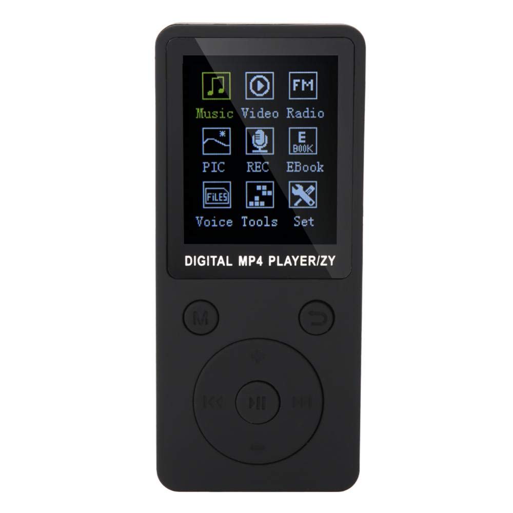 Diyeeni MP4-Player mit Kopfhörer, wiederaufladbarer MP3-Player mit UKW-Radio, Sprachaufzeichnung, Vi