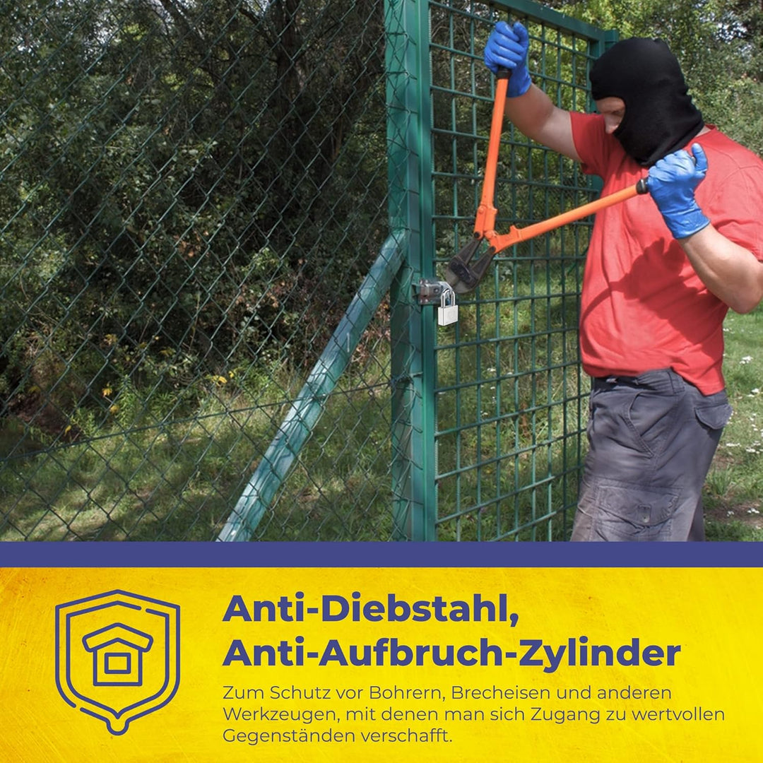 Magmaus® PDL/50 [Nicht Rostend] Schweres Vorhängeschloss für den Aussenbereich wetterfest - [10mm An