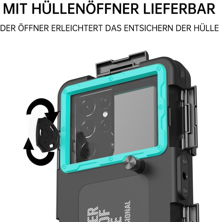 Unterwasser-Tauchgehäuse für iPhone, Samsung Galaxy, Huawei Xiaomi Redmi Smartphones, Professionelle