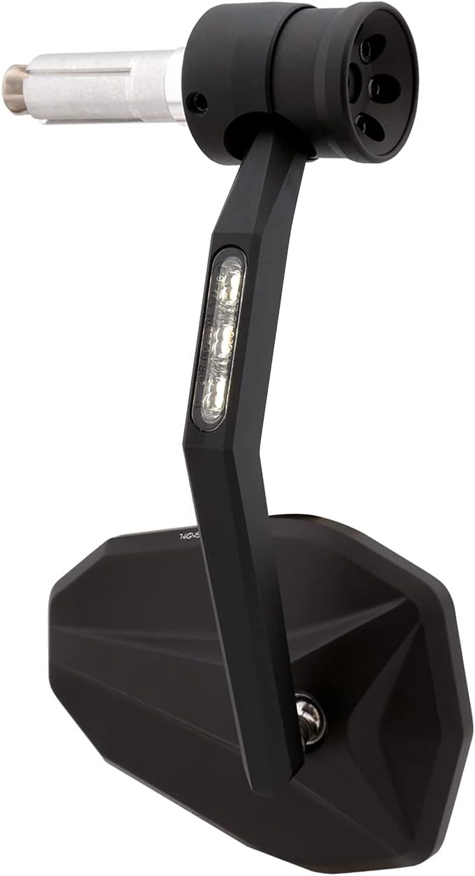 HIGHSIDER Victory Rim Motorrad Lenkerendenspiegel mit LED Blinker/Positionslicht, E-geprüft (Stück)