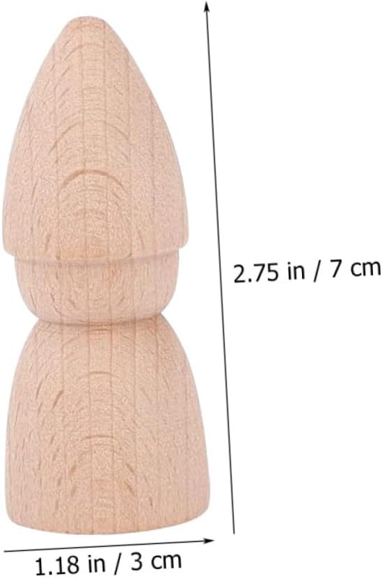 Gogogmee Selbstgemacht Holzpuppen Bastelset 8 Stück zum Bemalen Holzfiguren aus Holz für Kinder Krea