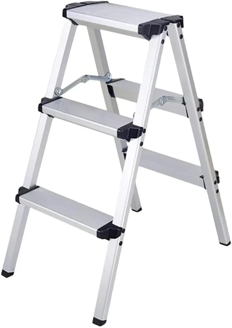Treppe Leiter aus Aluminium, faltbar, doppelseitig, 3 Stufen