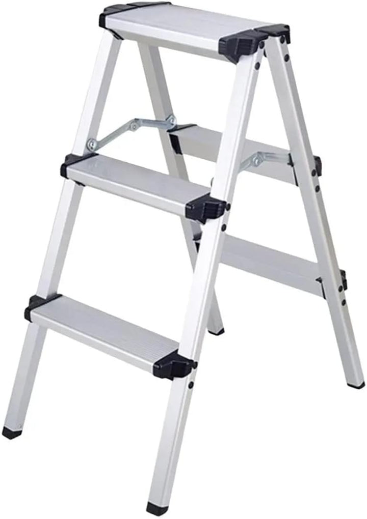 Treppe Leiter aus Aluminium, faltbar, doppelseitig, 3 Stufen