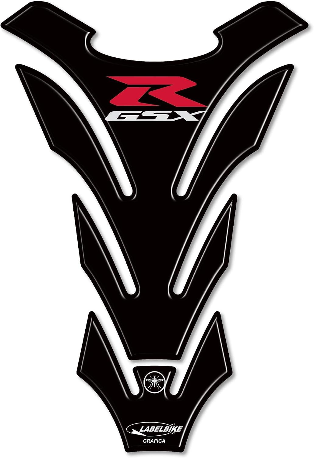 LABELBIKE 3D Aufkleber Motorrad Tankpad kompatibel mit Suzuki | GSX-R, Harzschutz, Kratzfestigkeit,