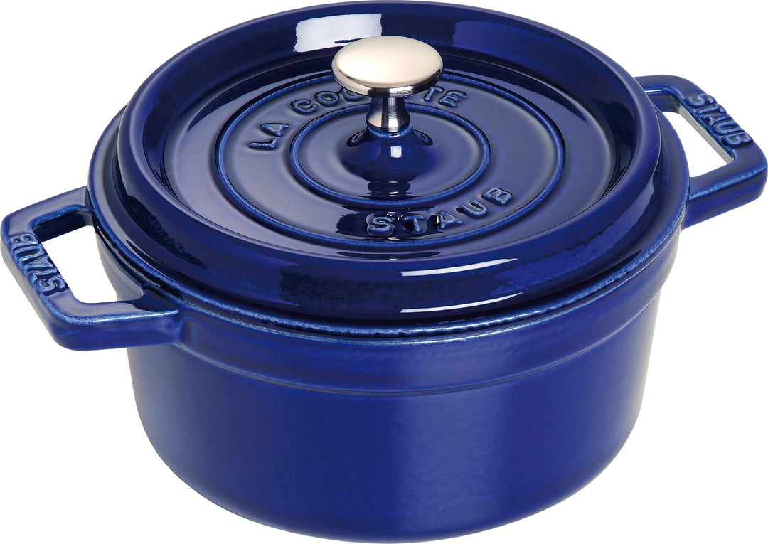 STAUB Cocotte, Gusseisen Bräter, Alle Herdarten inkl Induktion, Rund, 20 cm, 2,25 L, Dunkel-Blau 20