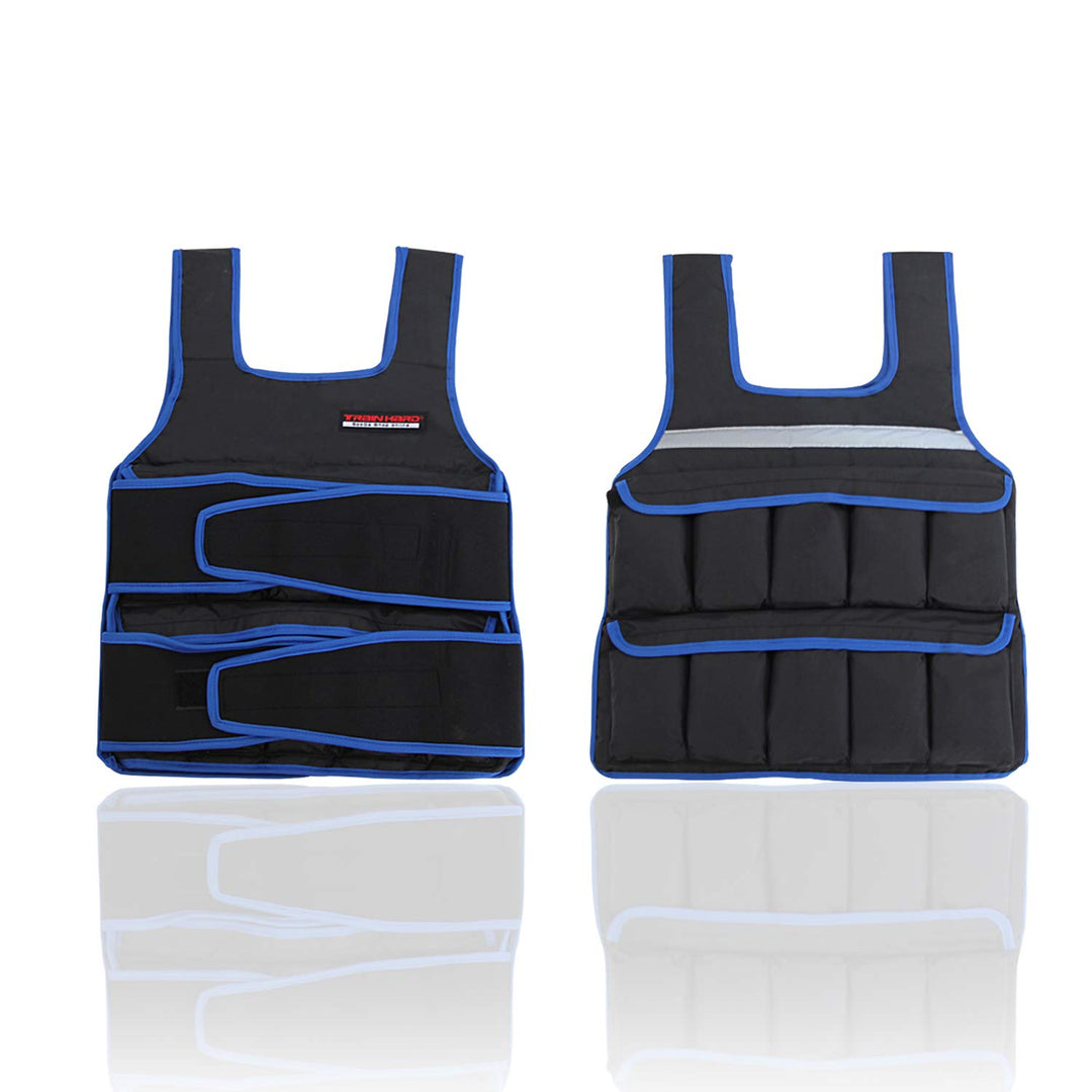 TrainHard 5 kg / 10 kg / 15 kg Verstellbare Gewichtsweste, Trainingsweste für Krafttraining, Laufen,
