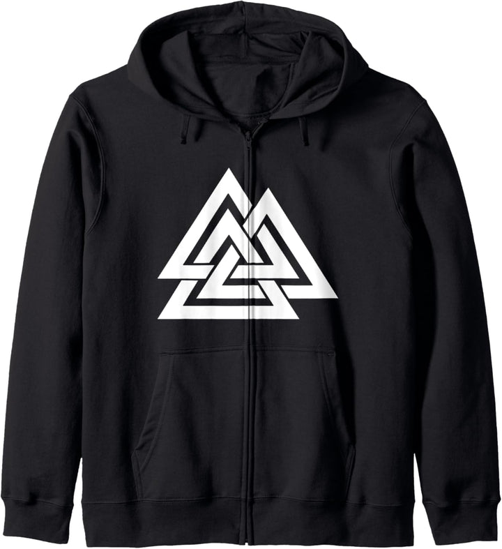 Valhalla Valknut Symbol Wikinger Nordmann Odin Kapuzenjacke
