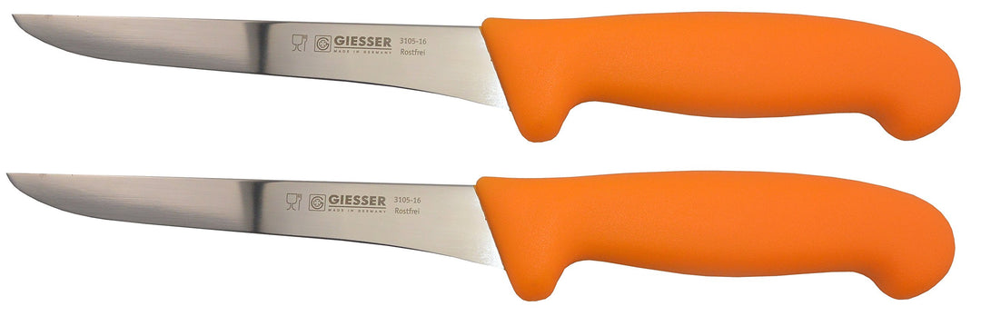 Giesser 2X Messer Ausbeinmesser gelb 16 cm Klingenlänge - Profimesser