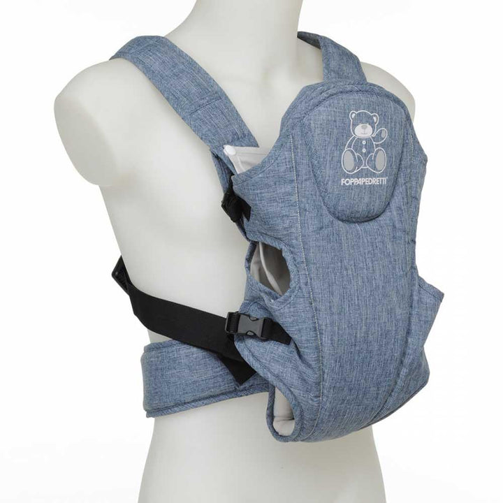Foppapedretti Babytrage, für Kinder von 3,5 bis 9 kg, Jeans Blau 1 UnitࠨConfezione da 1), Blau 1 Uni
