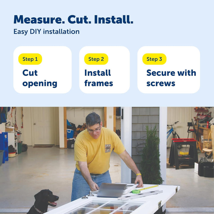 PetSafe Rostfreie Kunststoff-Hundetür für die Installation in Innen- und Aussentüren oder Wänden, la