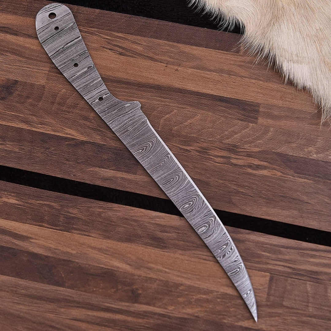Damast Küchenmesserklinge Handgeschmiedete Damast Rohling Damascus blank blade Klinge 6036EA