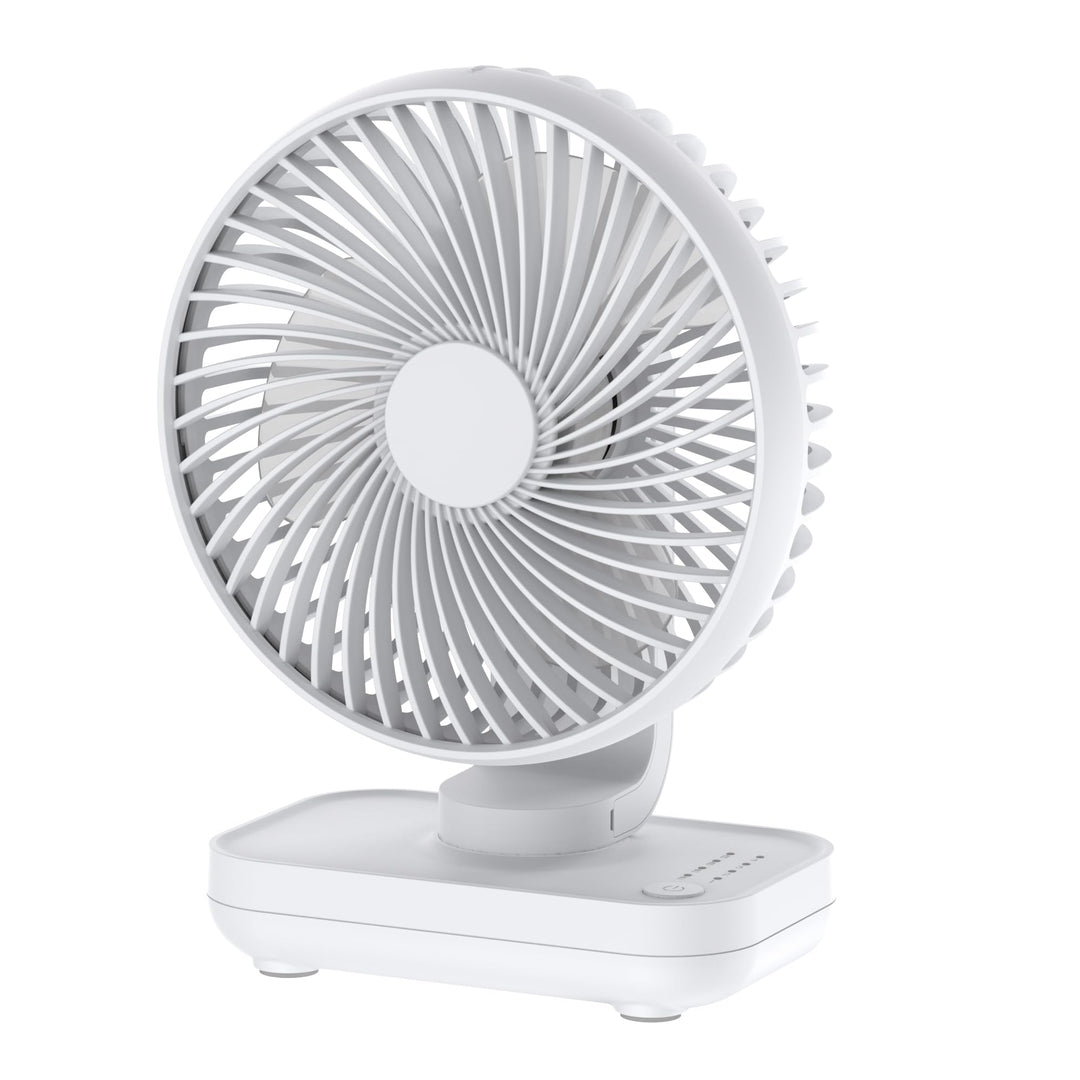Mini Ventilator Leise, USB 4000mAh Akku kleiner Tischventilator, 4 Geschwindigkeiten für den Schreib
