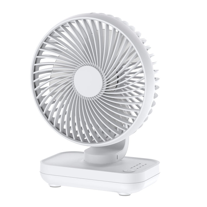 Mini Ventilator Leise, USB 4000mAh Akku kleiner Tischventilator, 4 Geschwindigkeiten für den Schreib
