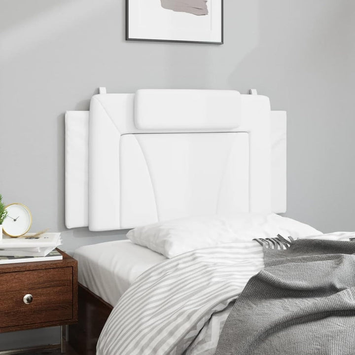 Homgoday Kunstleder Kopfkissen Weiss 100x3x49cm für Bettgestell mit LED-Leuchten Model3207725