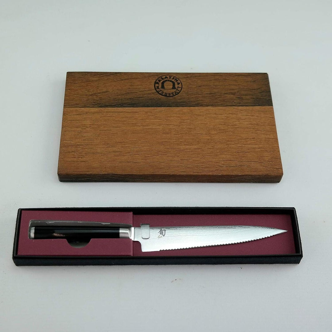 Kai Shun DM-0722 Tomatenmesser 15 cm mit Wellenschliff – Damastmesser Premium Küchenmesser für präzi