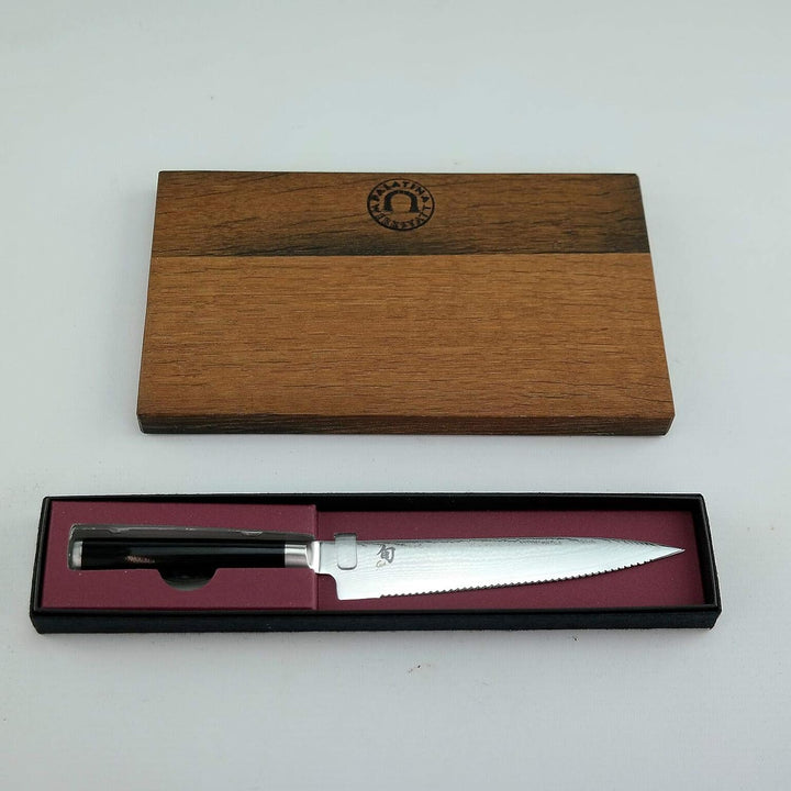 Kai Shun DM-0722 Tomatenmesser 15 cm mit Wellenschliff – Damastmesser Premium Küchenmesser für präzi