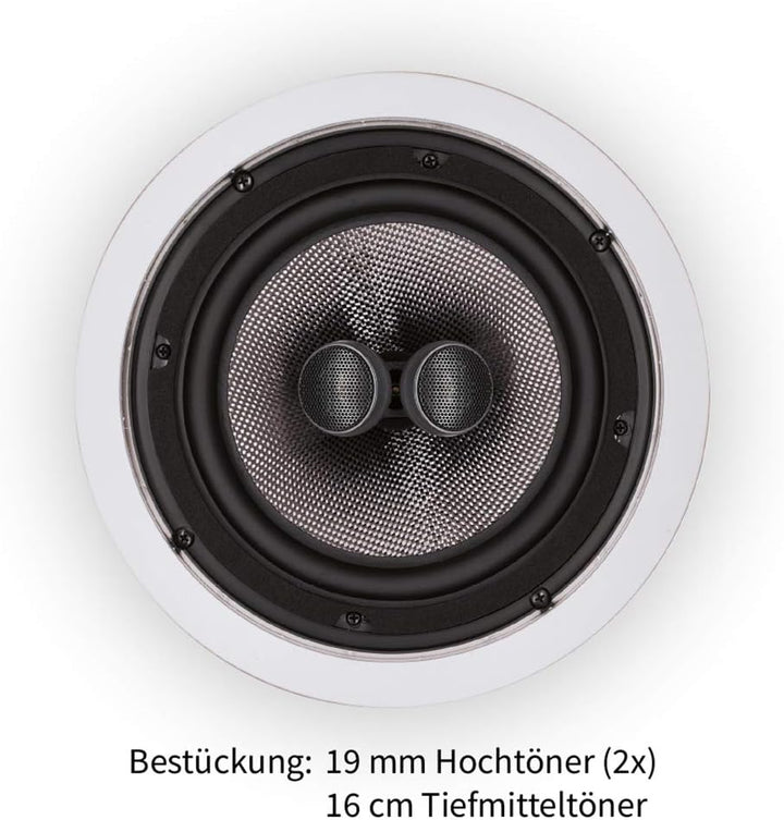 Magnat Interior IC 62, High-End Decken-Einbaulautsprecher, Einbaulautsprecher für die Decke, Interio