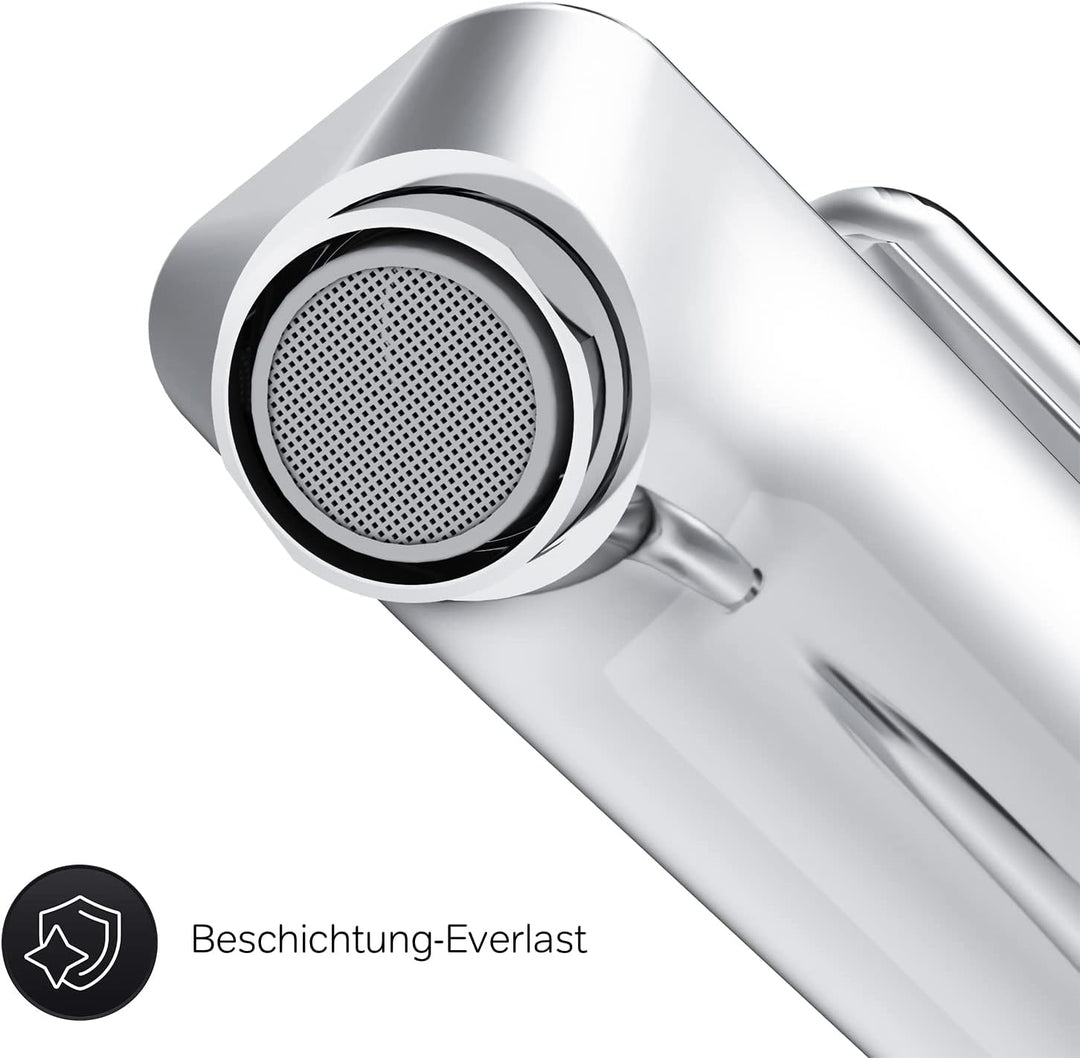 AM.PM Hit Waschtischarmatur mit Einhebelmischer | SoftMotion Keramikkartusche, Neoperl Aerator | kra
