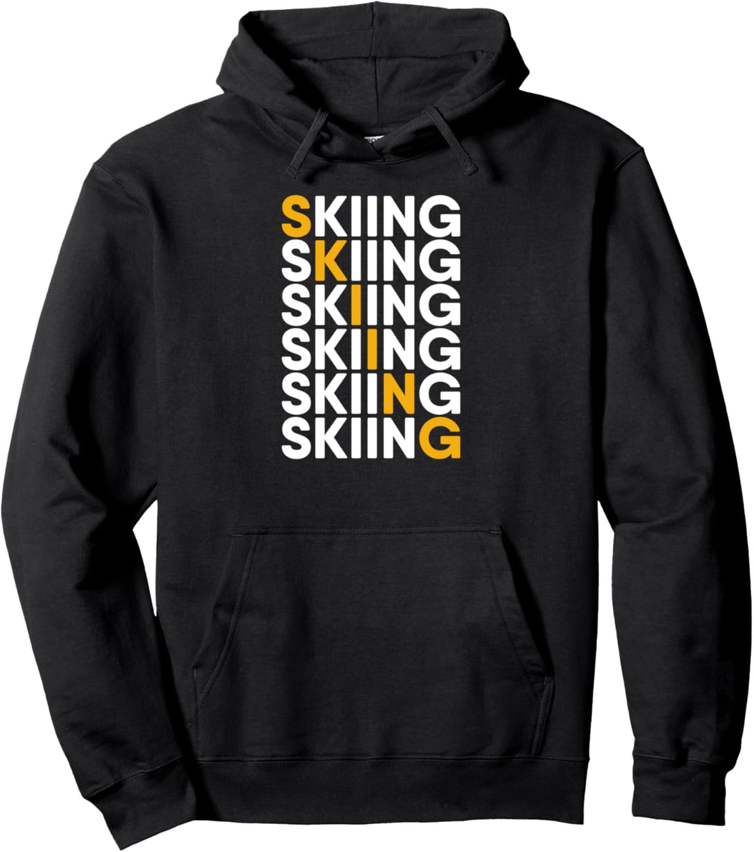 Skiing Skifahrer I Wintersport Skifahren Ski Pullover Hoodie