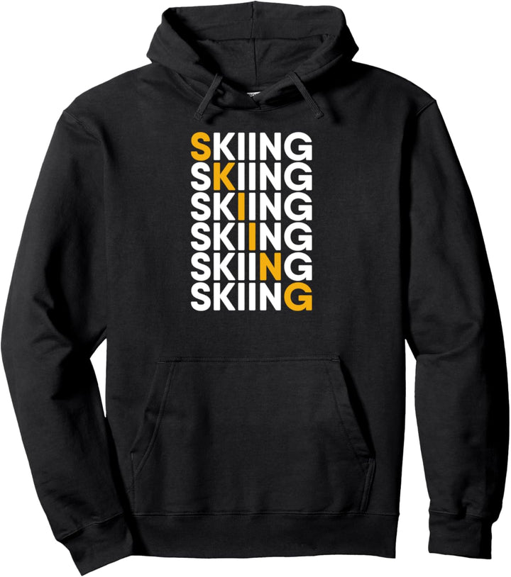 Skiing Skifahrer I Wintersport Skifahren Ski Pullover Hoodie
