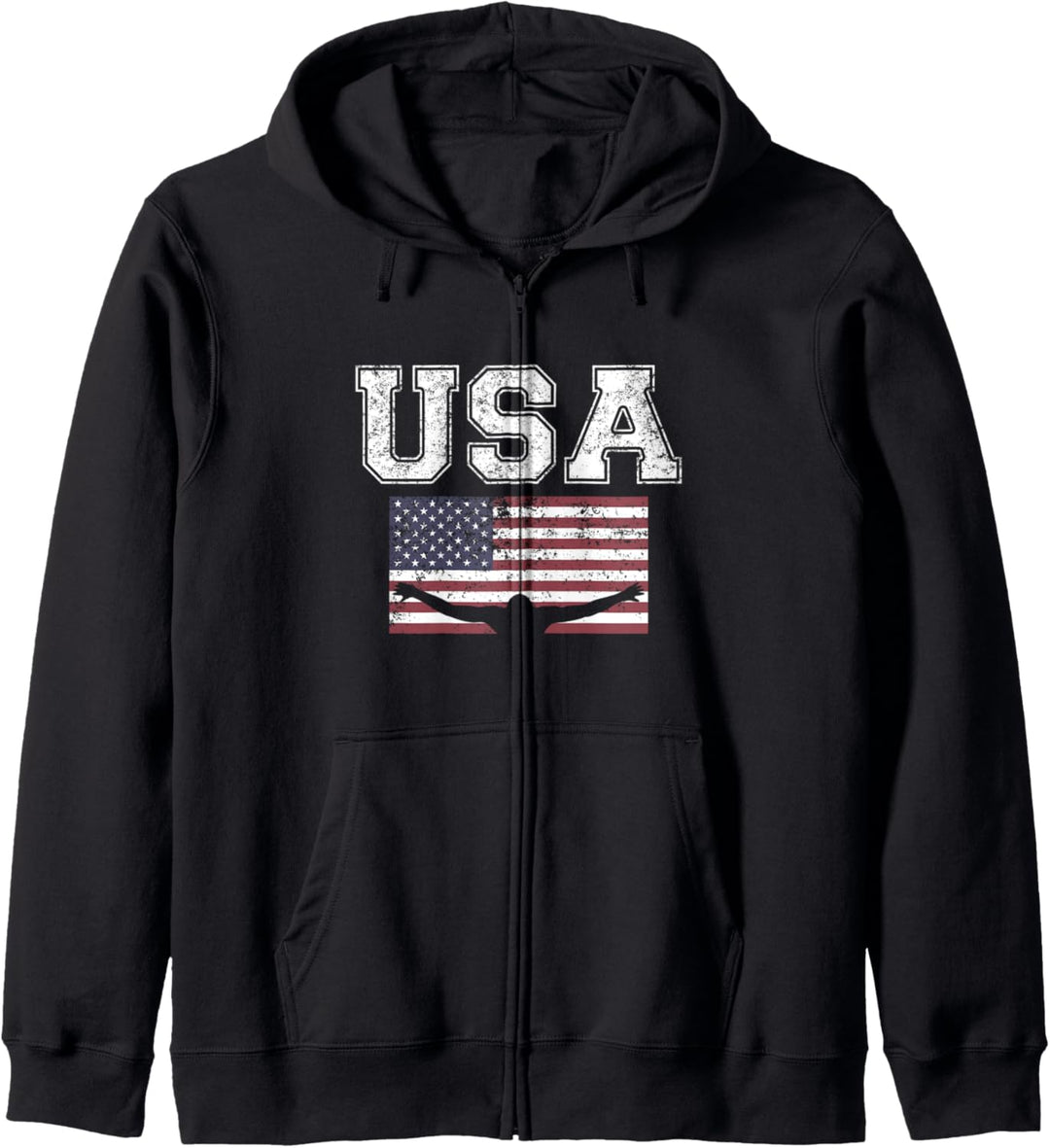 USA Swimming Shirt - US Swim Aquatic Sport Athlete Team Kapuzenjacke