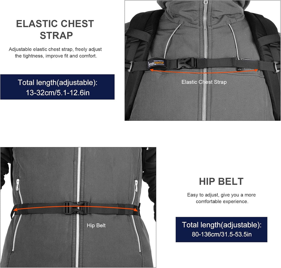 Mountaintop 25L/30L Wanderrucksack Daypack Damen Herren für Tageswanderungen, Outdoor, Radtouren 25L