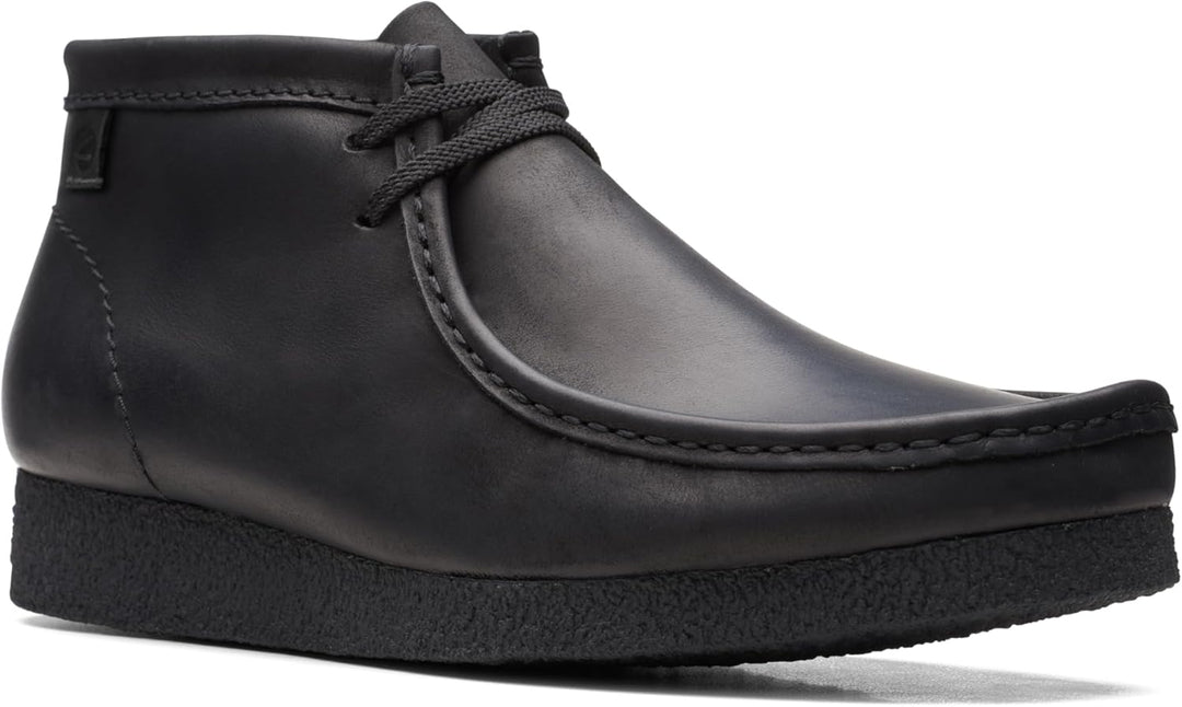 Clarks Herren Shacre Stiefel Stiefelette 39 EU Weit Schwarzes Leder, 39 EU Weit Schwarzes Leder