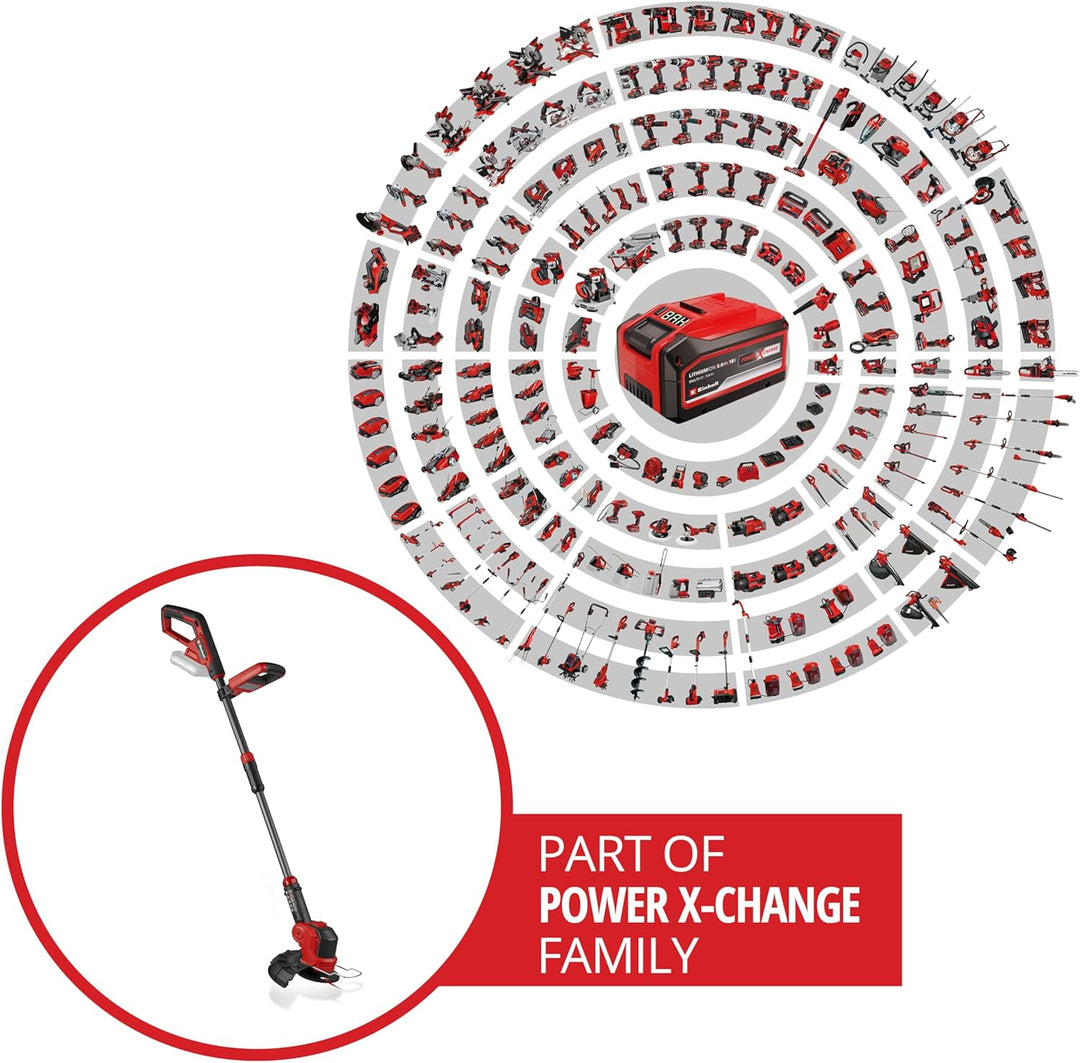 Einhell Akku-Rasentrimmer GE-CT 18/25-1 Li-Solo Power X-Change (18 V, 25 cm Schnittbreite, dreh-/nei