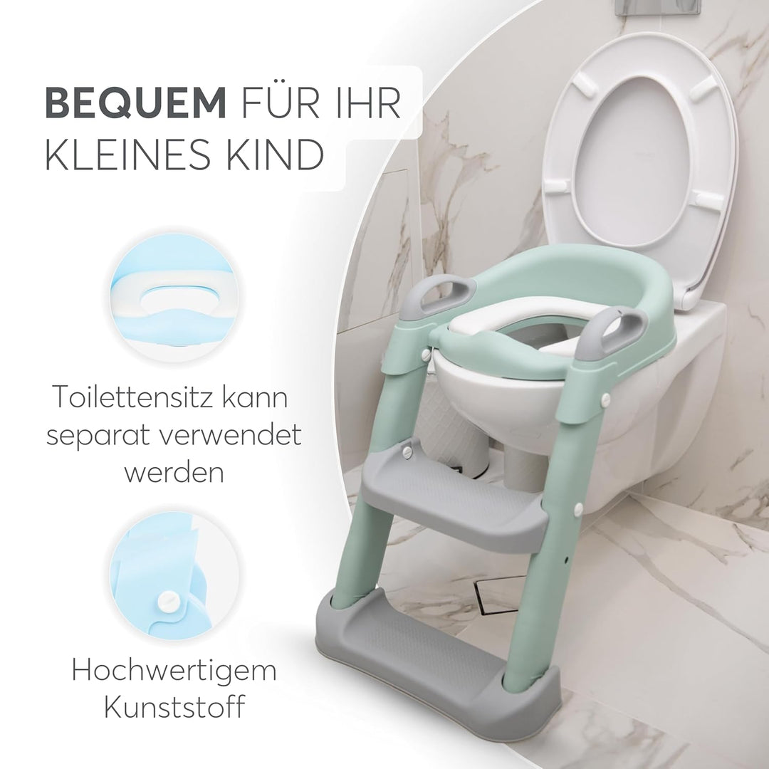 KikkaBoo Toilettensitz für Kinder mit Treppe LEA, Toilettentrainer, Zusammenklappbar & einstellbar,