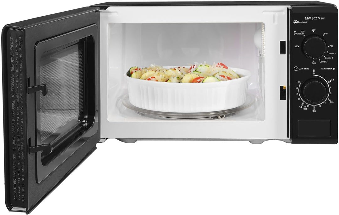 Exquisit MW900-030G Mikrowelle 20L 1000W Grill schwarz