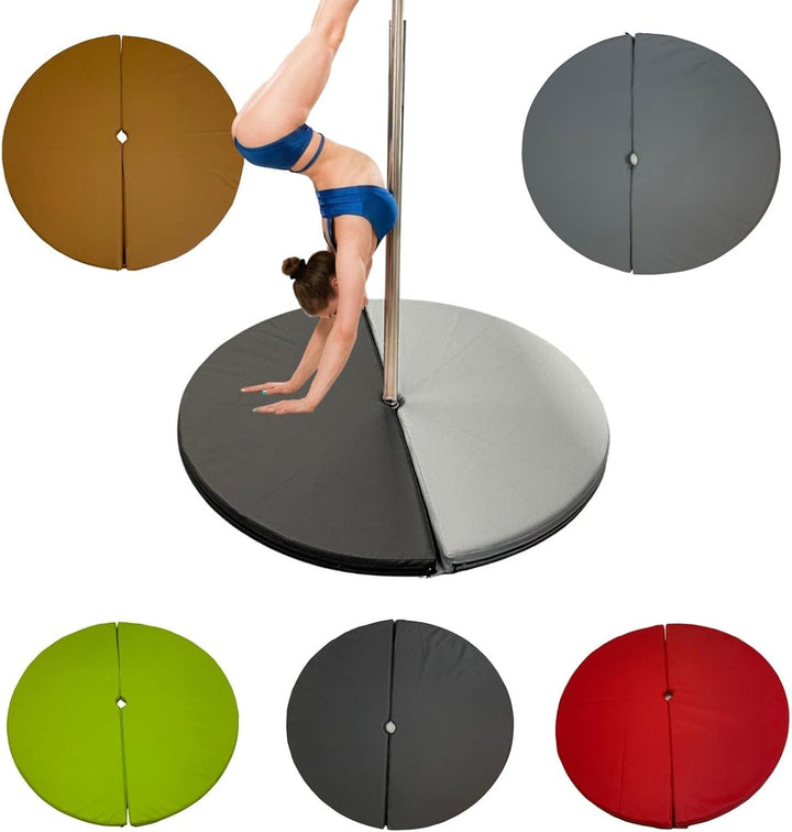FORTISLINE Pole Dance Stangentanz Schutzmatte Sicherheitsmatte Faltbar 06. Kirschrot, 06. Kirschrot
