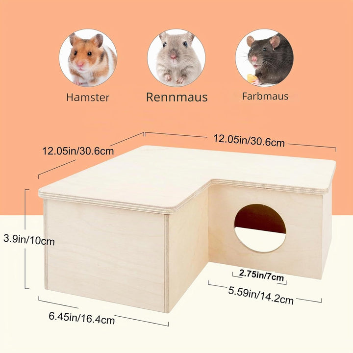 Niteangel Mehrkammer Hamsterhaus Labyrinth - Mehrzimmer-Verstecke und Tunnel-Erkundungsspielzeug für