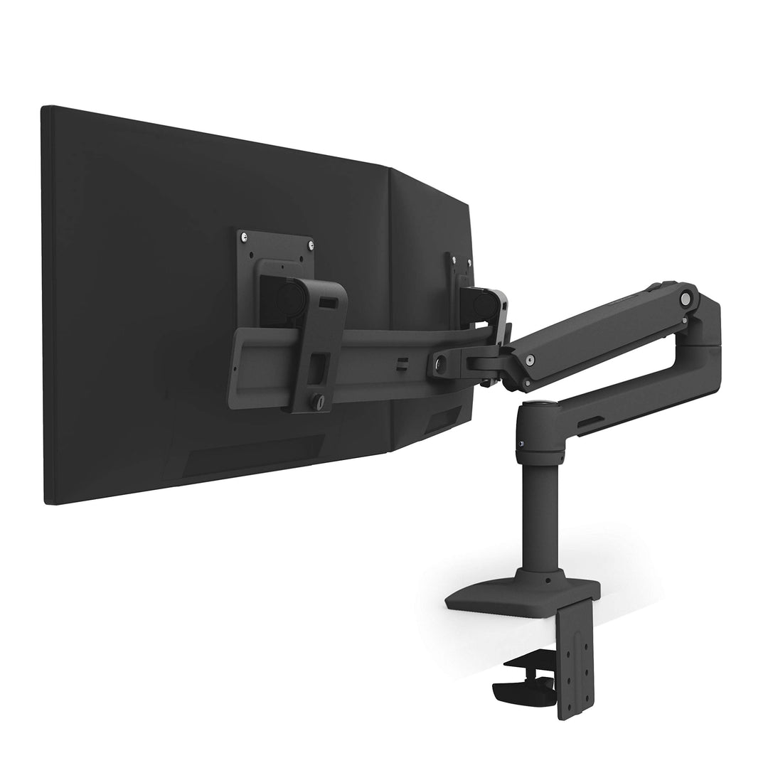 LX Dual Direct Monitor Arm in Schwarz - Monitor Tischhalterung mit patentierter CF-Technologie für 2