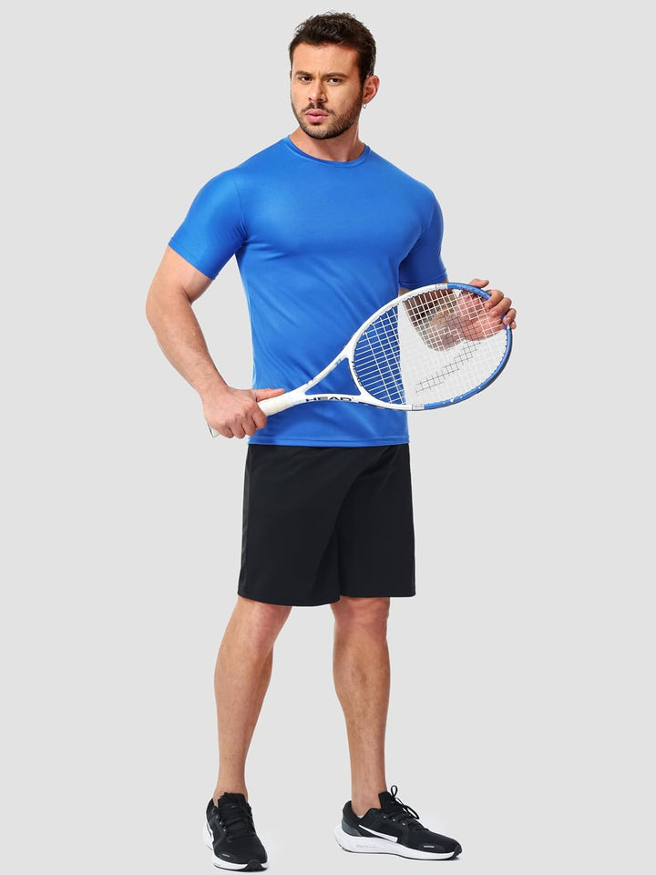 Funktionsshirt Herren Sport T Shirt Kurzarm 3er Pack Atmungsaktiv Männer Tshirt Sportkleidung Workou