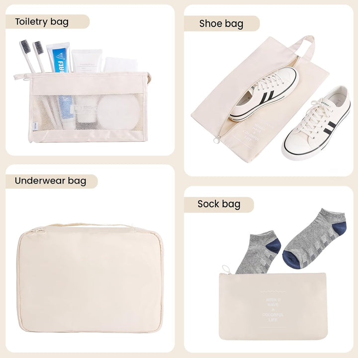 MosaiRudo 8-teilig Koffer Organizer Set, Packing Cubes, Packwürfel für Urlaub &amp; Business,Reise Organ