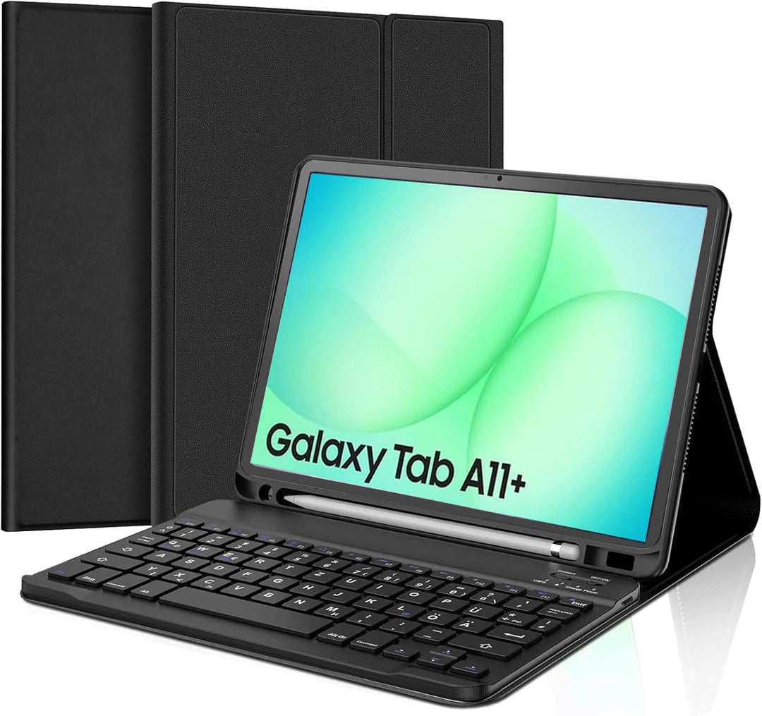 Für Samsung Tablet A9 Plus Tastatur -Für Galaxy Tab A9 Plus Hülle mit Tastatur, (Deutsches) Tastatur