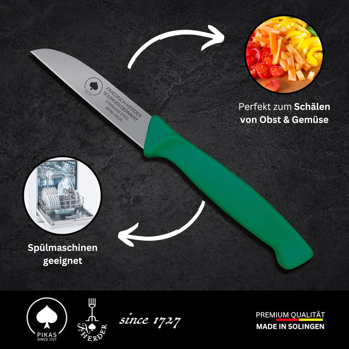 Solinger Kunststoff Zöppken -scharfes Gemüsemesser und Küchenmesser, Kleines Obst- und Schneidemesse