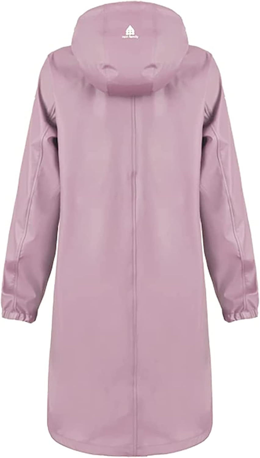 Damen Regenjacke Regenmantel Softshelljacke Friesennerz Parka PU Windbreaker mit Kapuze wasserdicht