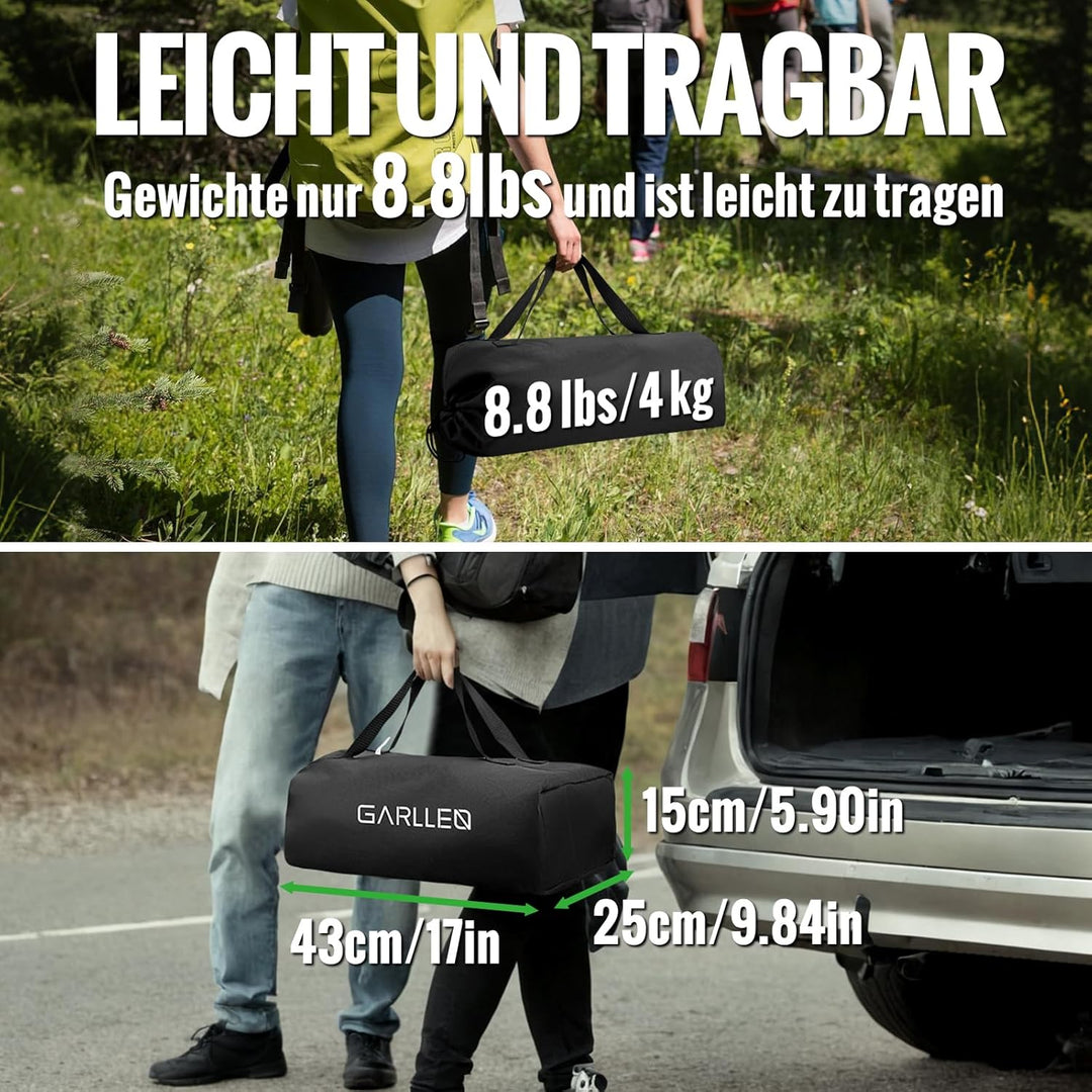GARLLEN Campingtisch klappbar, 82x40cm & 2 Höhenverstellbar(44/70cm), Aufrollbare Tischplatte, abneh