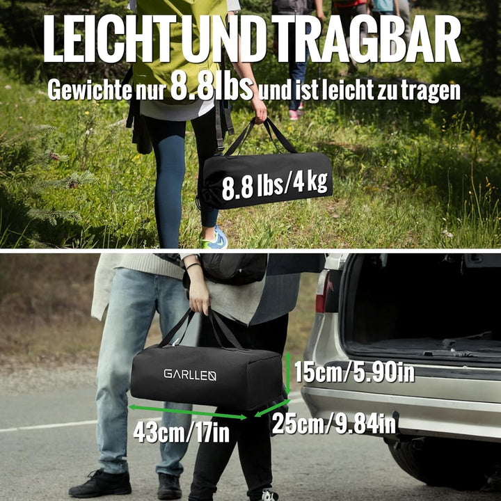 GARLLEN Campingtisch klappbar, 82x40cm & 2 Höhenverstellbar(44/70cm), Aufrollbare Tischplatte, abneh