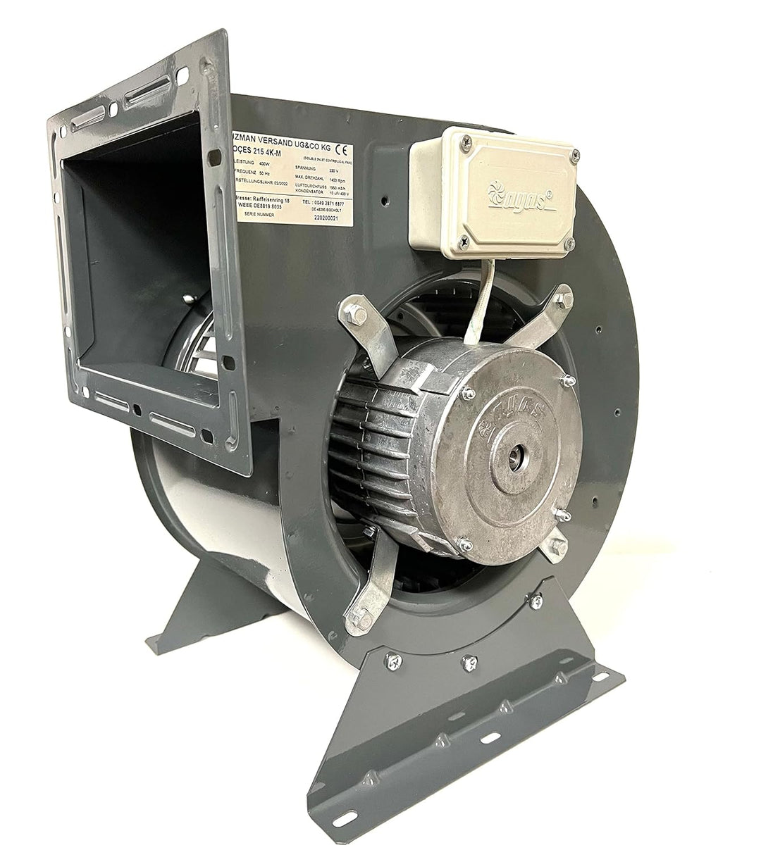 Uzman Radialventilator Industrielüfter Luftansaugventilator Luftreinigung Airbox Radialgebläse mit d