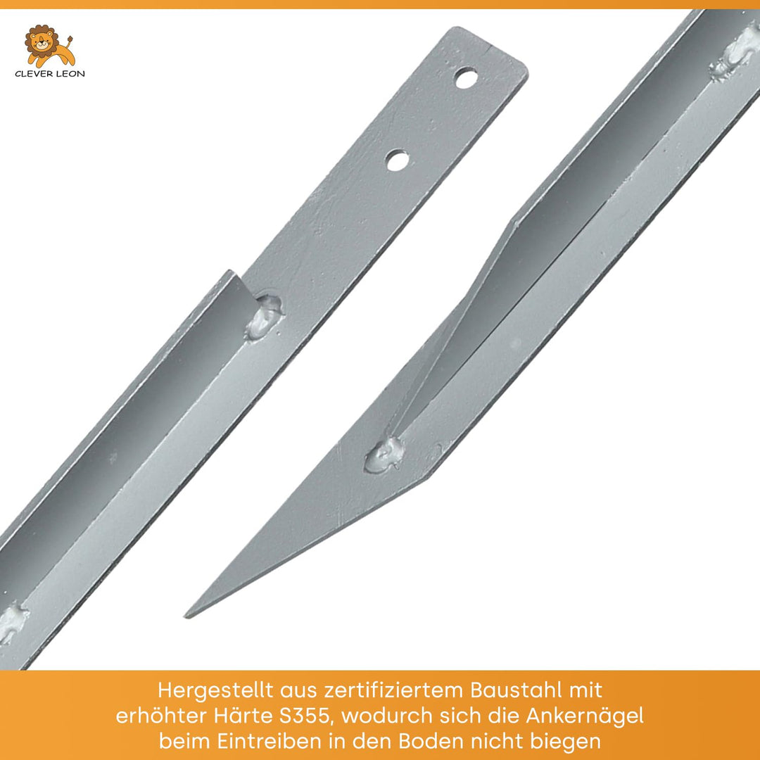 Clever Leon 4-Pack Erdanker für Schaukel | Anker Outdoor Schaukel | Bodenanker für Rosenbogen Spielh