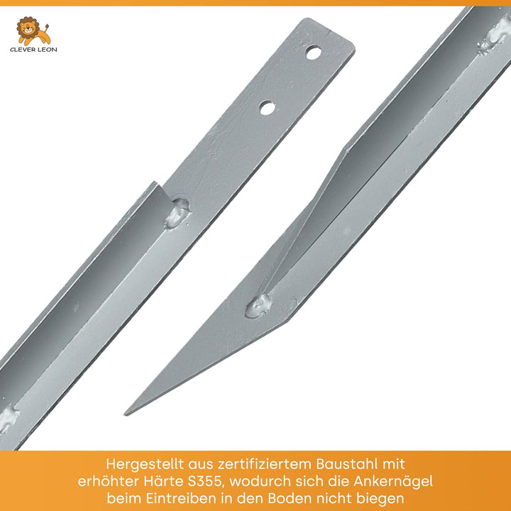 Clever Leon 4-Pack Erdanker für Schaukel | Anker Outdoor Schaukel | Bodenanker für Rosenbogen Spielh