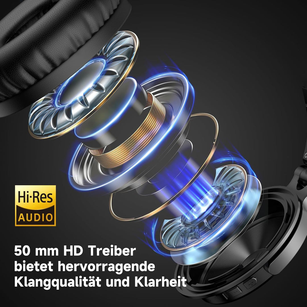 OneOdio Bluetooth Kopfhörer Over Ear [Bis zu 110 Std & BT 5.2] Kopfhörer Kabellos Bluetooth mit 50mm