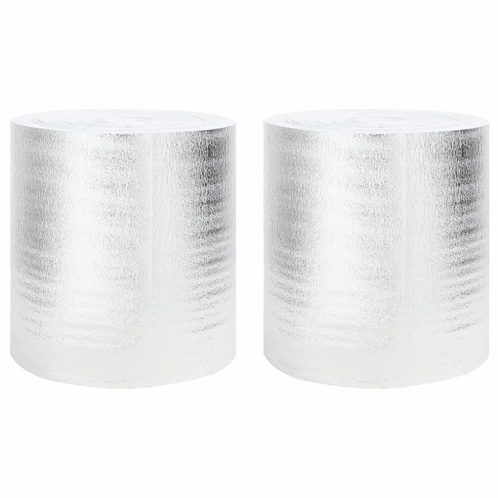 vidaXL Heizkörper-Reflektorfolie 2 pcs Silber 25 x 0,5 m Polyethylen, Wohnzimmer, langlebiger reflek