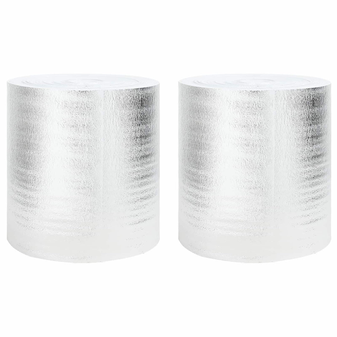 Heizkörper-Reflektorfolie 2 stück Silber 25 x 0,5 m Polyethylen für Wohnzimmer und Büros