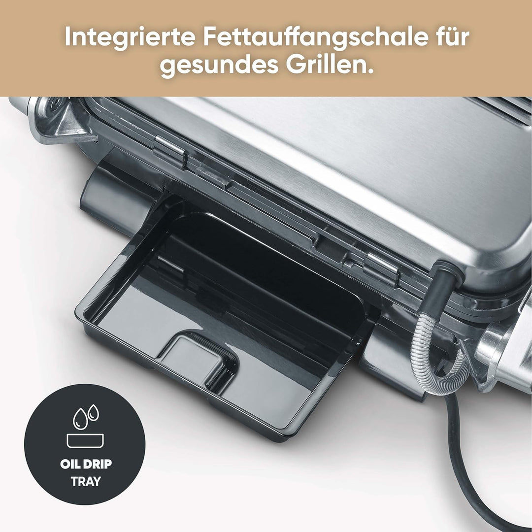 SEVERIN SEVINI PRO Kontaktgrill für Sandwiches, Steak und als Panini Grill, antihaftbeschichteter Sa