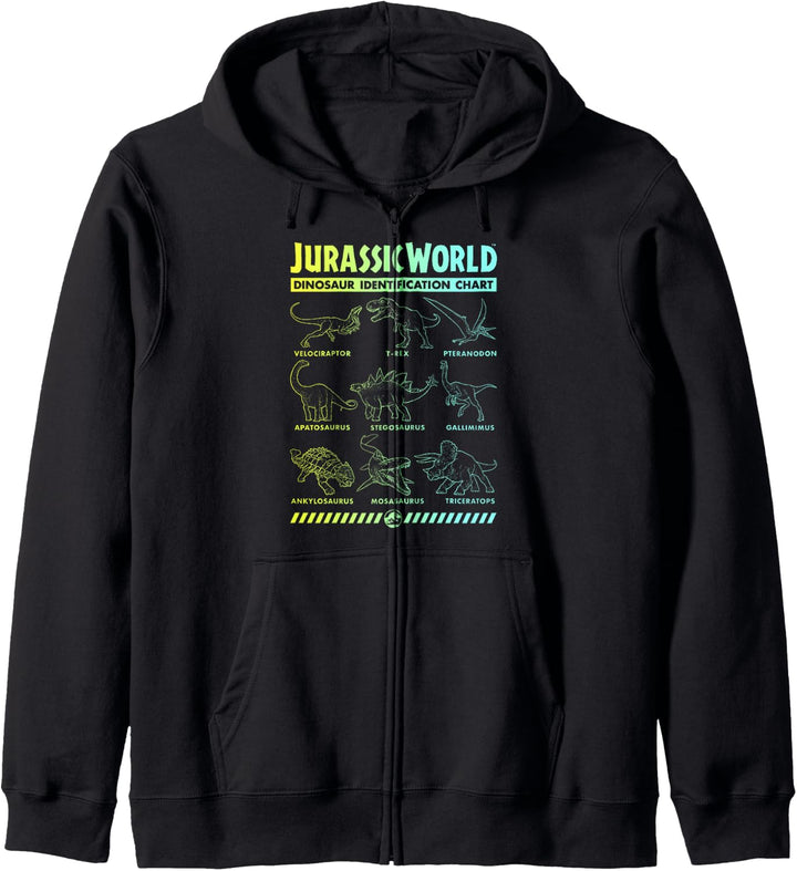 Jurassic World Two Dino Gradient ID Chart C1 Kapuzenjacke